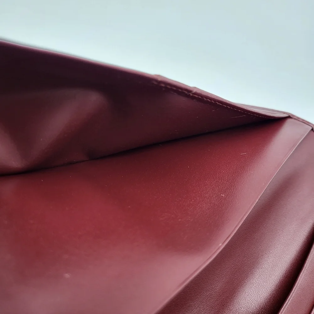 CARTIER Mastline Bordeaux Leather Bill Holder Long Bifold Wallet, Authentic